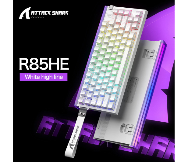 Attack Shark R85 HE Rapid Trigger 8kHz/256kHz biała - 1472694 - zdjęcie 5